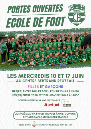 Portes ouvertes école de foot
