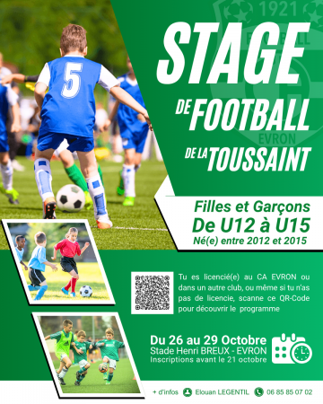 [STAGE TOUSSAINT U12-U15]