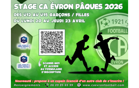 Stage de Pâques U13-U15
