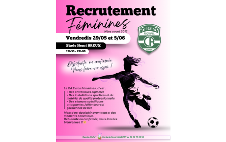 Recrutement Féminines