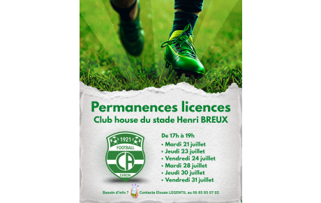 [PERMANENCES LICENCES 26/27]